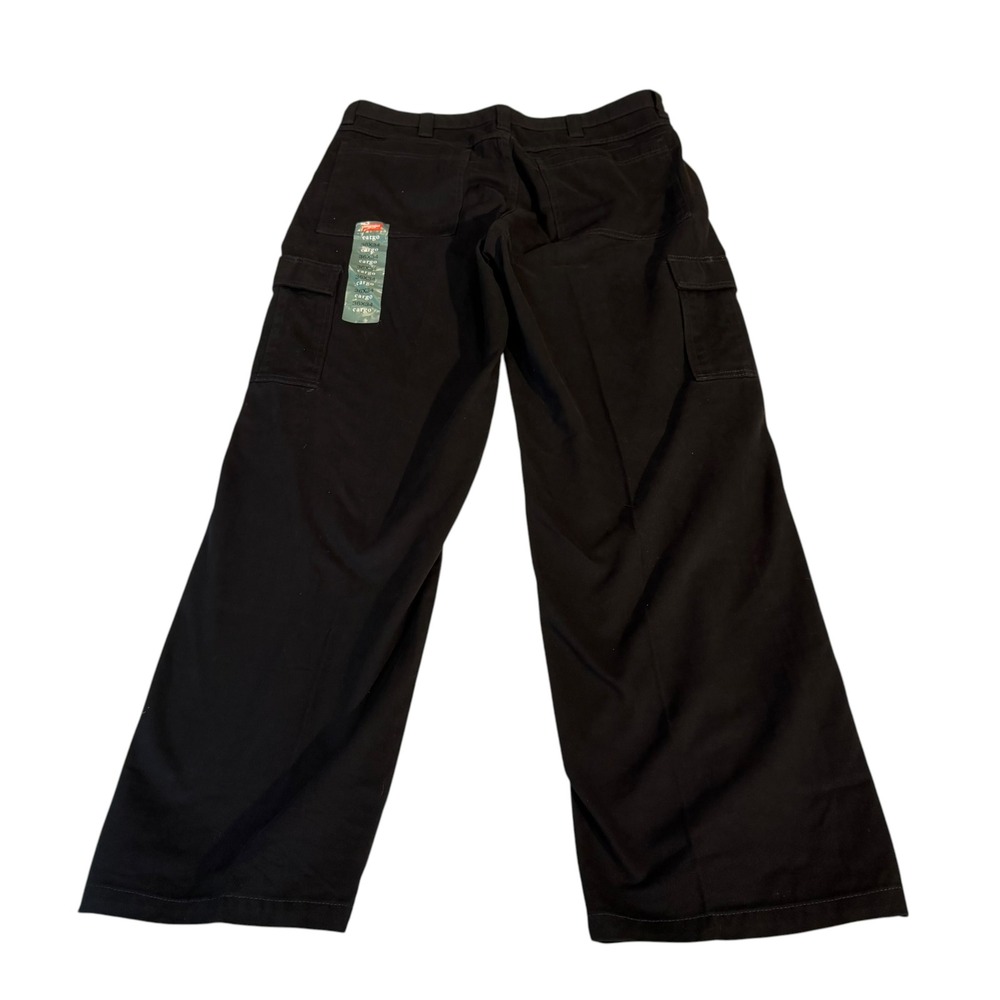 Wrangler Mens Black Relaxed Fit Cargo Pants 100% Cotton 36x34 70LGHBL - Picture 2 of 8